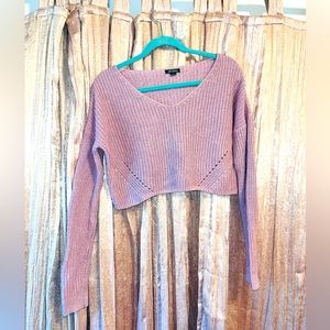 *sold on Merc* Wild Fable” pink sparkly cropped sweater💖